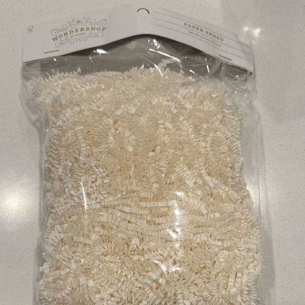 Wondershop Cream Paper Shred Decorative Filler